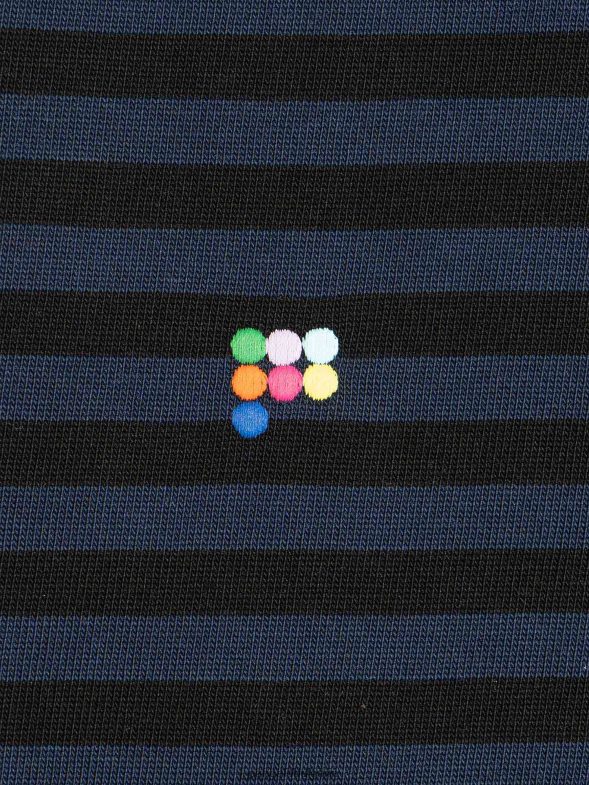 квадратна тениска с райета от рециклиран памук Жени B6HPP0209 черен Pangaia дрехи