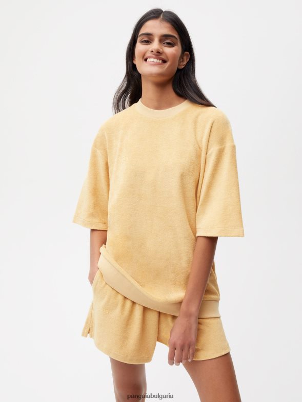 хавлиена тениска Жени B6HPP0215 тъмен пясък Pangaia дрехи