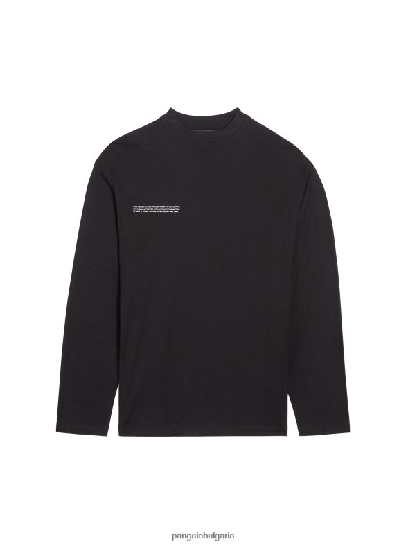 c - тениска с дълъг ръкав от чисто влакно Жени B6HPP0151 черен Pangaia дрехи