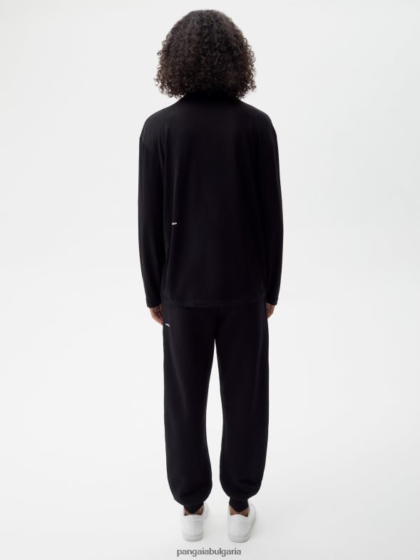 c - тениска с дълъг ръкав от чисто влакно Жени B6HPP0151 черен Pangaia дрехи