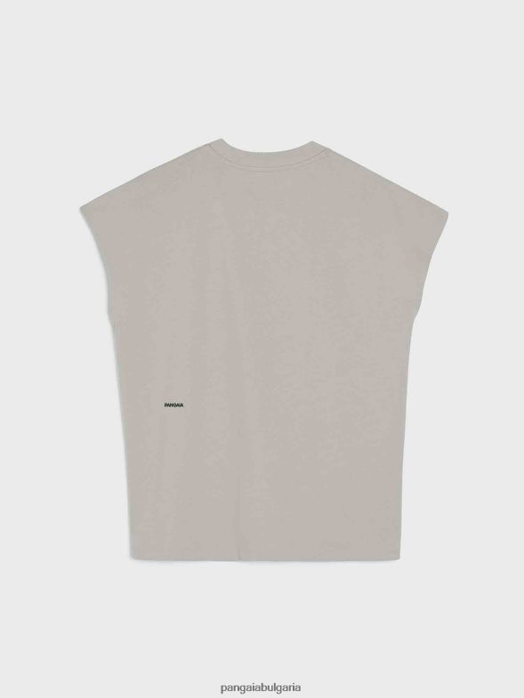 тениска с изрязани рамене от органичен памук с сърцевина от c-влакна Жени B6HPP0171 камък Pangaia дрехи