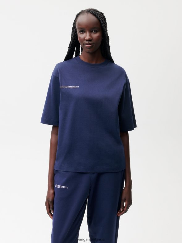 спокойна тениска от органичен памук с c-влакно Жени B6HPP0185 тъмносин Pangaia дрехи