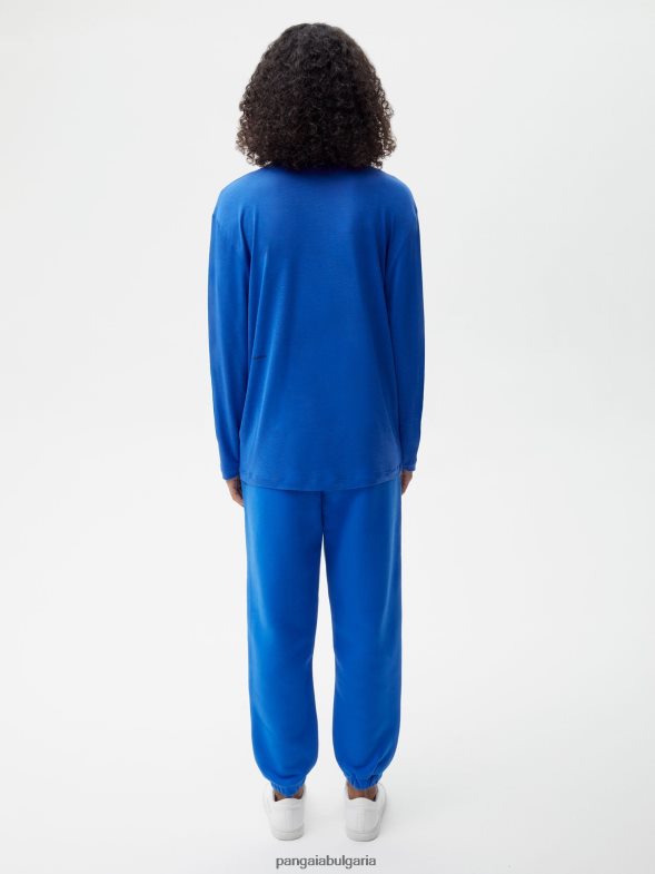 c - тениска с дълъг ръкав от чисто влакно Жени B6HPP0203 кобалтово синьо Pangaia дрехи