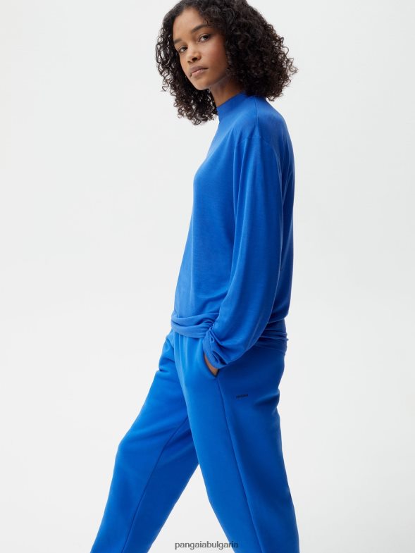 c - тениска с дълъг ръкав от чисто влакно Жени B6HPP0203 кобалтово синьо Pangaia дрехи