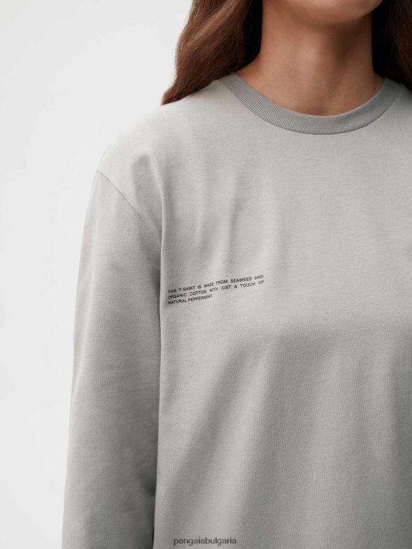 тениска с дълъг ръкав от органичен памук и c-fiber Жени B6HPP0148 камък Pangaia дрехи