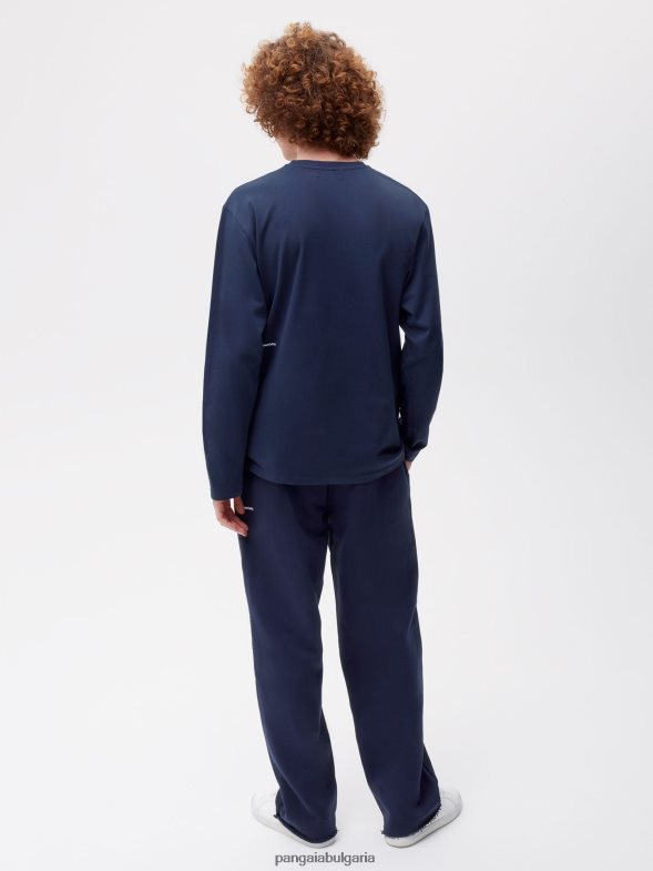 тениска с дълъг ръкав от органичен памук и c-fiber Жени B6HPP0149 тъмносин Pangaia дрехи