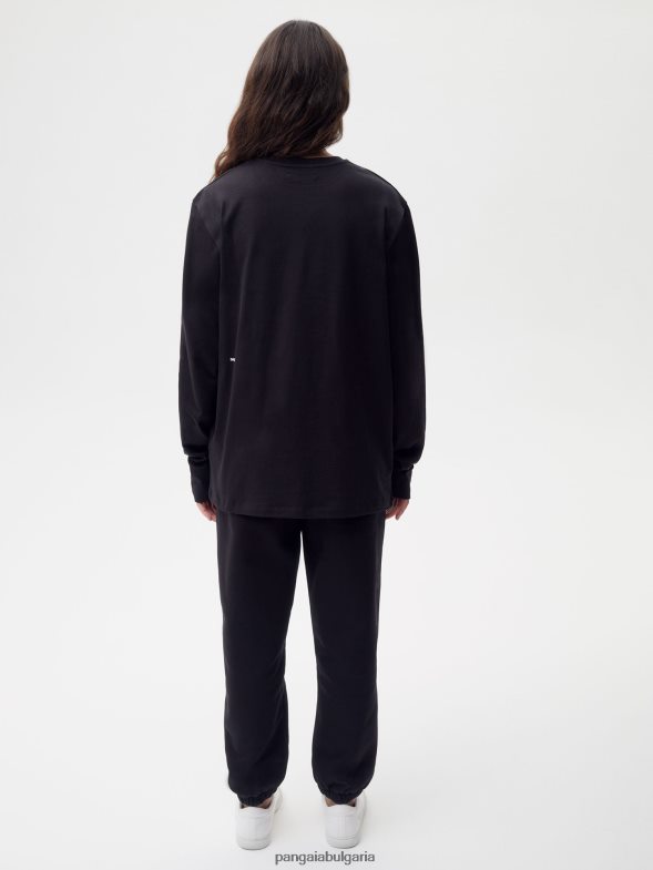 тениска с дълъг ръкав от органичен памук и c-fiber Жени B6HPP0178 черен Pangaia дрехи