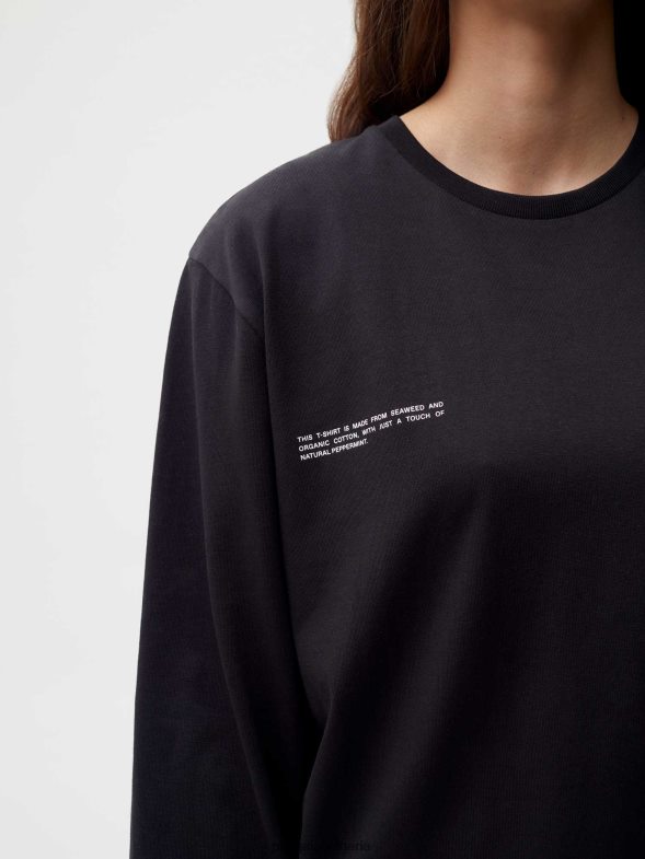 тениска с дълъг ръкав от органичен памук и c-fiber Жени B6HPP0178 черен Pangaia дрехи