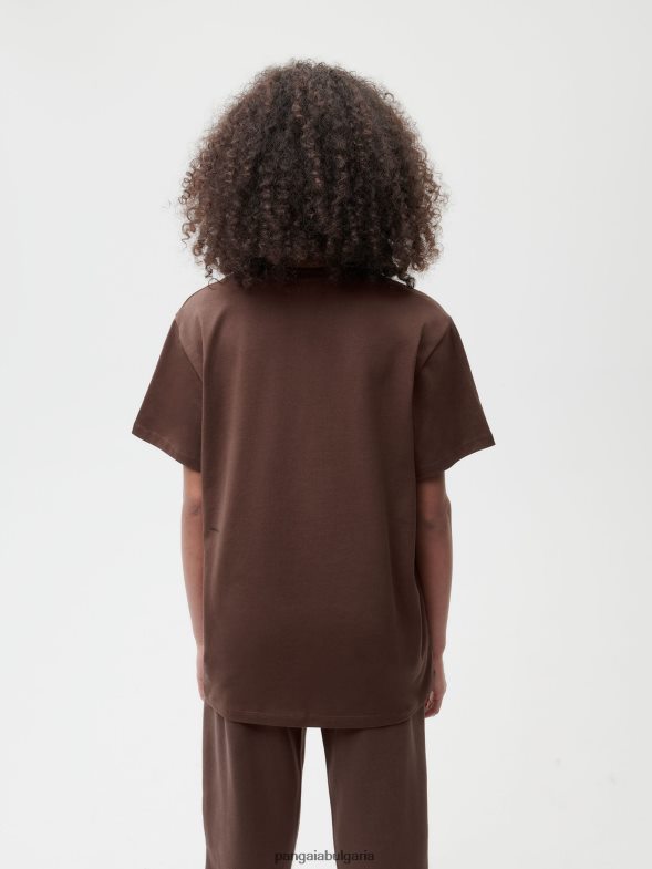 тениска от органичен памук с c-fiber aw22 Жени B6HPP0134 кестеняво кафяво Pangaia дрехи