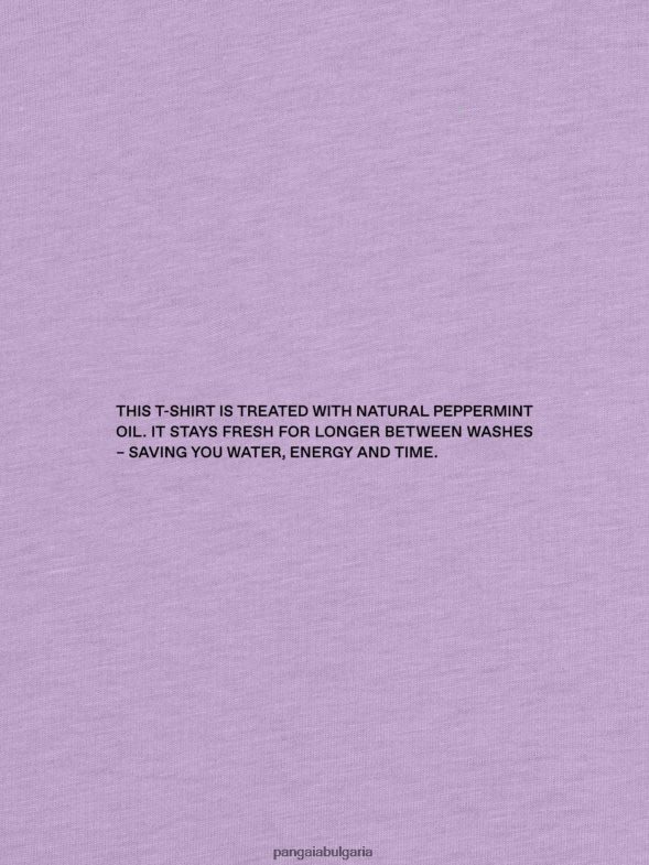 сърцевина на тениска с изрязани рамене от органичен памук pprmint Жени B6HPP0159 орхидея лилаво Pangaia дрехи