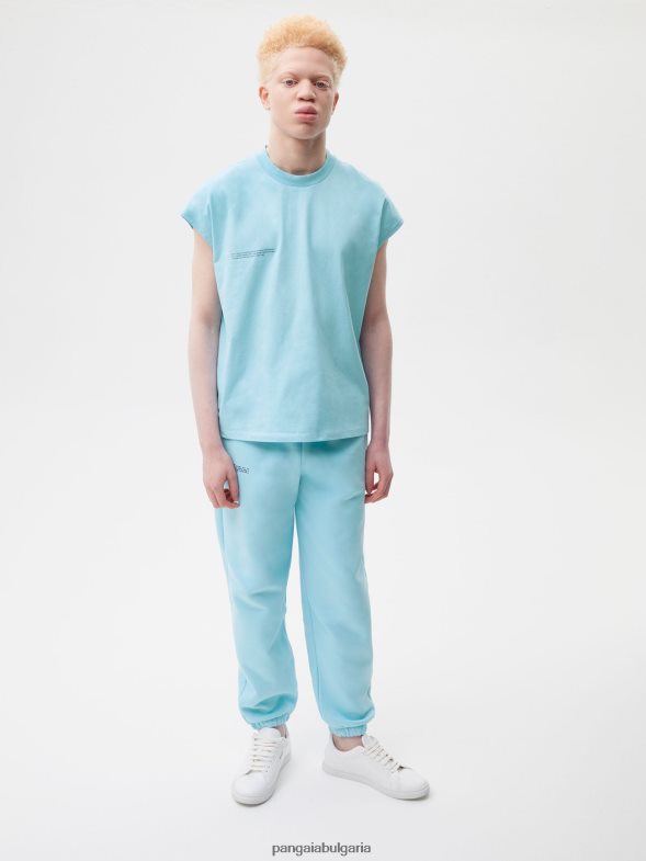 сърцевина на тениска с изрязани рамене от органичен памук pprmint Жени B6HPP0180 небесно синьо Pangaia дрехи