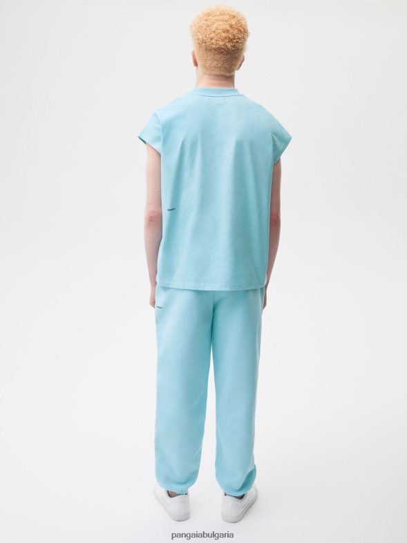 сърцевина на тениска с изрязани рамене от органичен памук pprmint Жени B6HPP0180 небесно синьо Pangaia дрехи