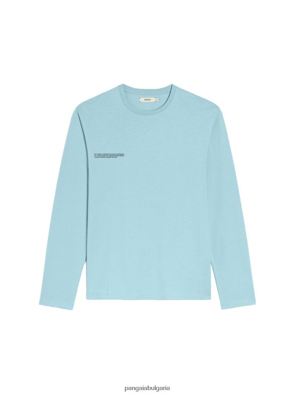 сърцевина на тениска с дълъг ръкав от органичен памук pprmint Жени B6HPP0213 небесно синьо Pangaia дрехи