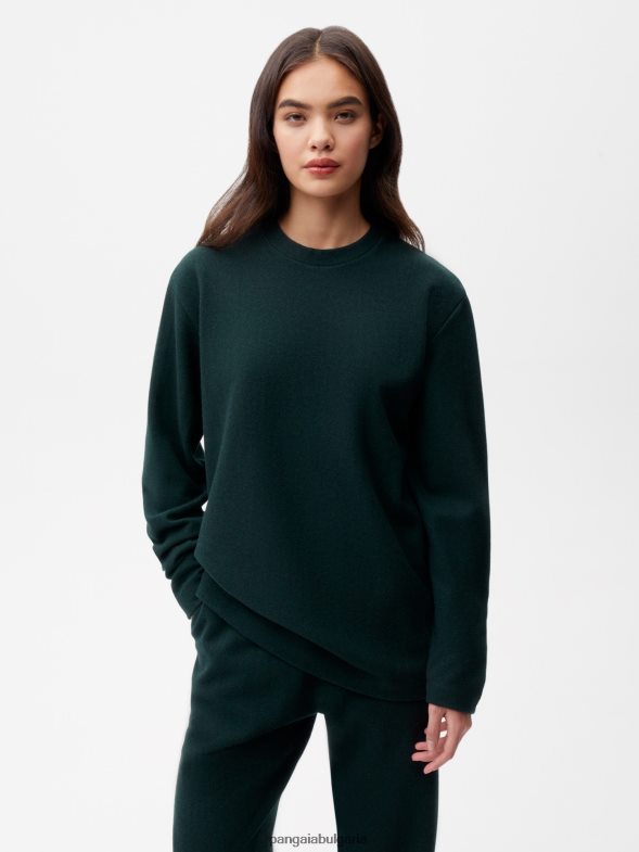 горнище с дълъг ръкав от рециклирана вълна Жени B6HPP0140 листно зелено Pangaia дрехи