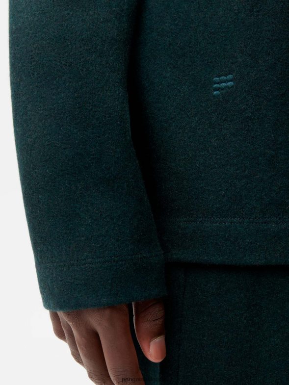 горнище с дълъг ръкав от рециклирана вълна Жени B6HPP0140 листно зелено Pangaia дрехи