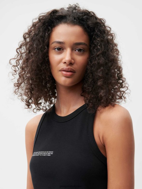 потник от рециклиран памук Жени B6HPP0177 черен Pangaia дрехи