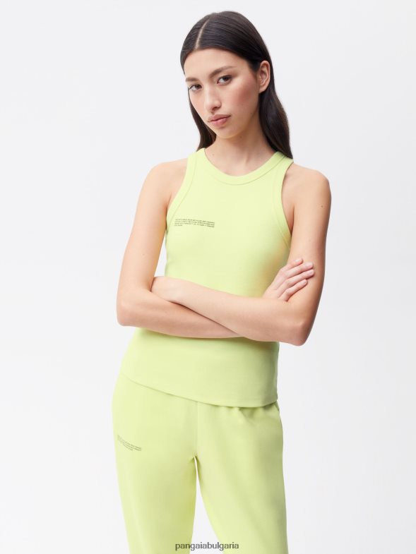 потник от рециклиран памук Жени B6HPP0184 анди зелени Pangaia дрехи