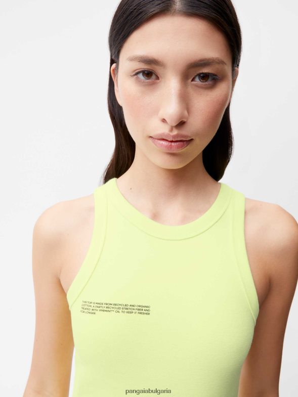 потник от рециклиран памук Жени B6HPP0184 анди зелени Pangaia дрехи