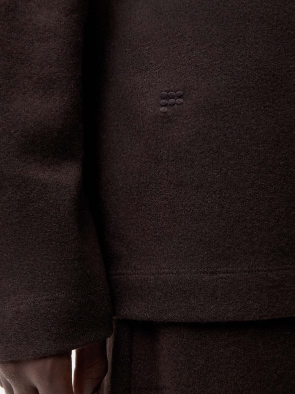 горнище с дълъг ръкав от рециклирана вълна Жени B6HPP0200 кестеняво кафяво Pangaia дрехи