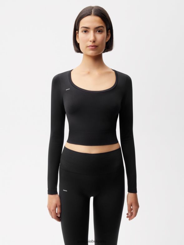 motion горнище с дълъг ръкав Жени B6HPP0147 черен Pangaia дрехи