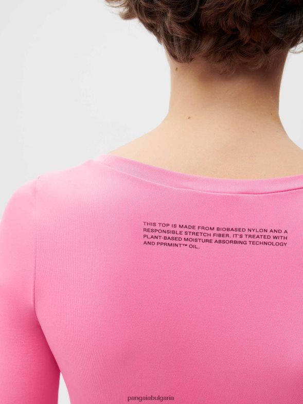 motion x горнище с дълъг ръкав Жени B6HPP0145 диня розова Pangaia дрехи