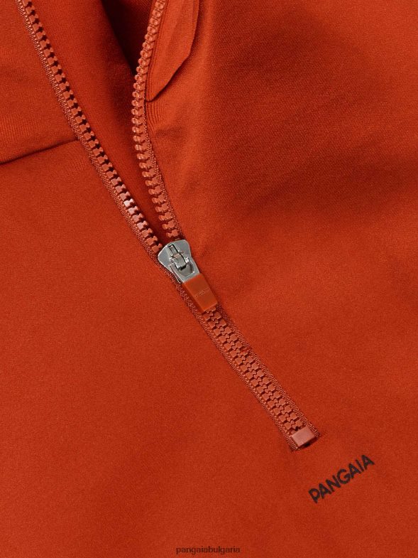 motion x горнище с дълъг ръкав с цип Жени B6HPP0146 ясписово червено Pangaia дрехи