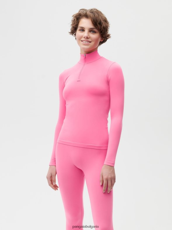 motion x горнище с дълъг ръкав с цип Жени B6HPP0205 диня розова Pangaia дрехи