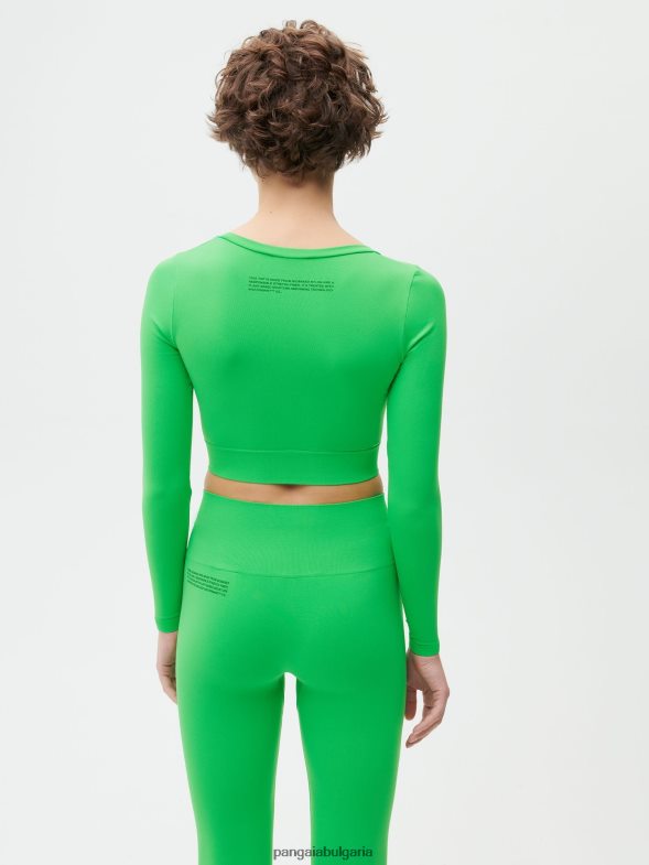 motion x горнище с дълъг ръкав Жени B6HPP0217 нефритено зелено Pangaia дрехи