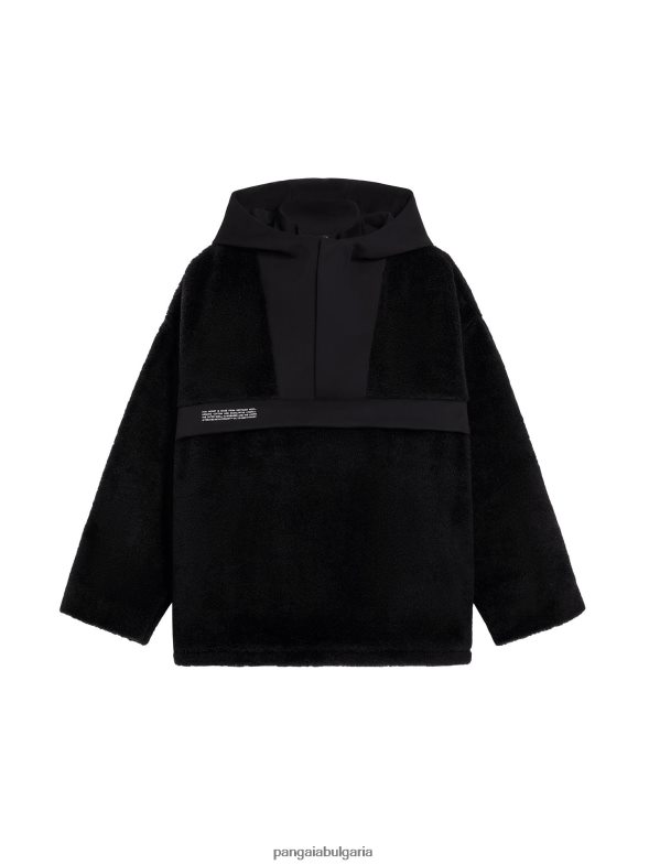 яке с половин цип от рециклирана вълна Жени B6HPP0448 черен Pangaia дрехи