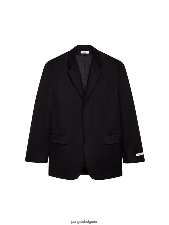 голям втален блейзър от органичен памук Жени B6HPP0456 черен Pangaia дрехи