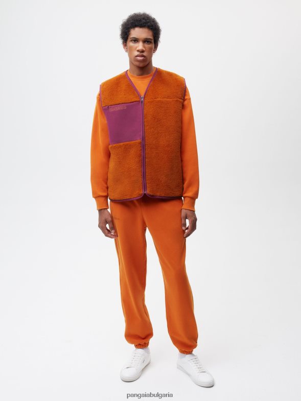жилетка от рециклирана вълна Жени B6HPP0457 канела портокал Pangaia дрехи