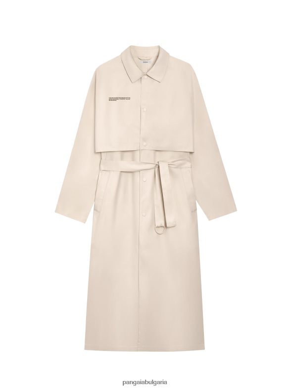 тренчкот от органичен памук Жени B6HPP0464 пясък Pangaia дрехи