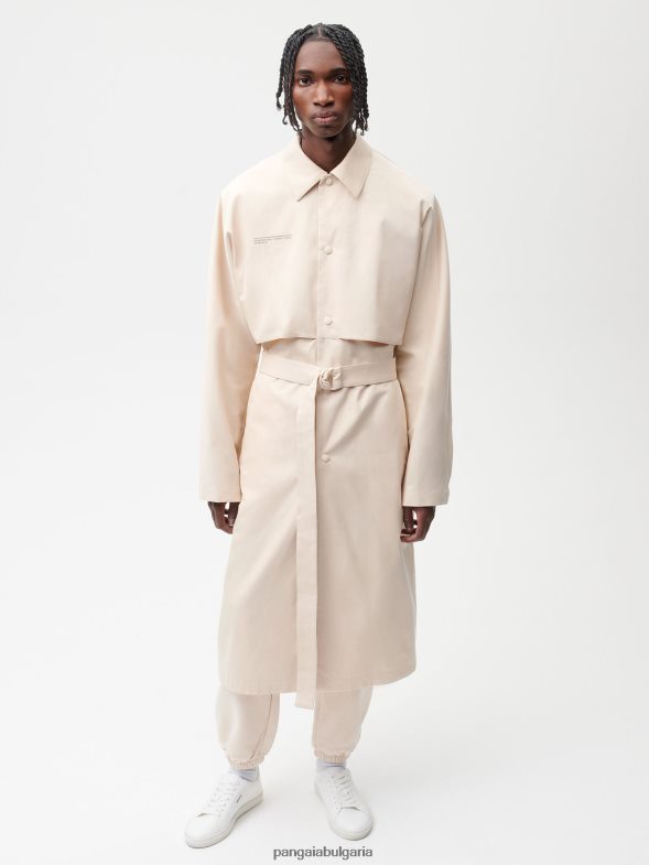 тренчкот от органичен памук Жени B6HPP0464 пясък Pangaia дрехи