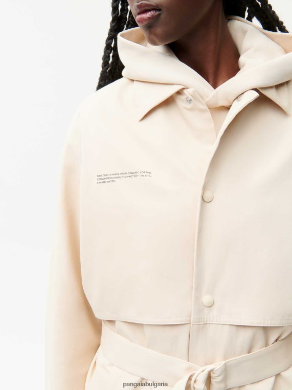 тренчкот от органичен памук Жени B6HPP0464 пясък Pangaia дрехи