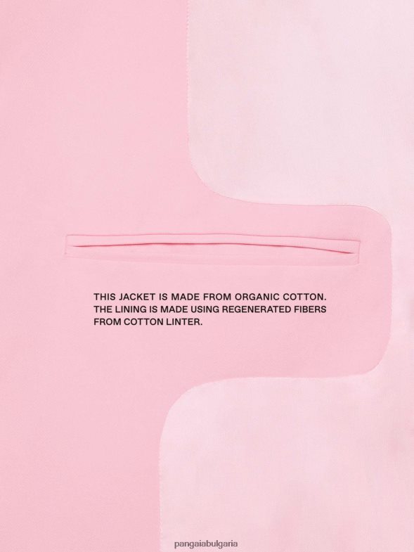 голям втален блейзър от органичен памук Жени B6HPP0466 сакура розово Pangaia дрехи