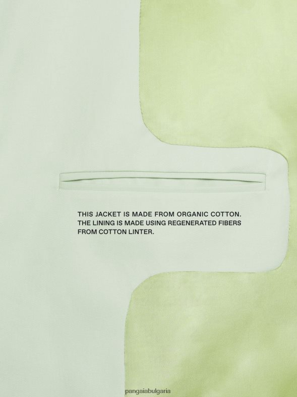 голям втален блейзър от органичен памук Жени B6HPP0471 шамфъстък Pangaia дрехи