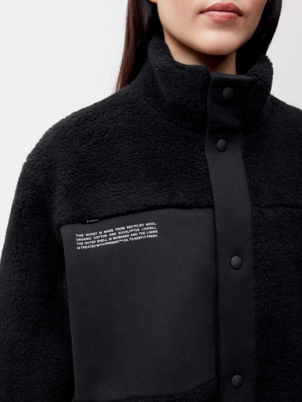 яке от рециклирана вълна Жени B6HPP0472 черен Pangaia дрехи