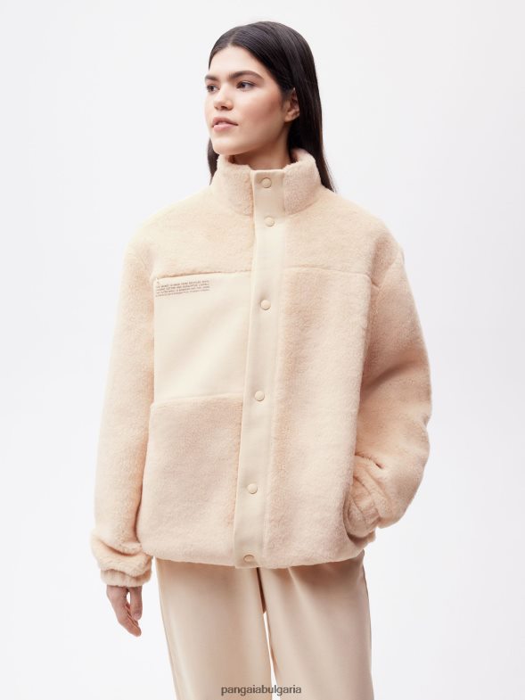 яке от рециклирана вълна Жени B6HPP0473 пясък Pangaia дрехи