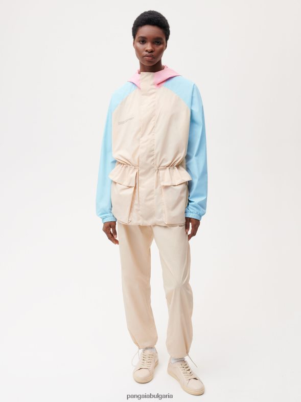 яке от рециклиран найлон с цветен блок Жени B6HPP0474 пясък Pangaia дрехи