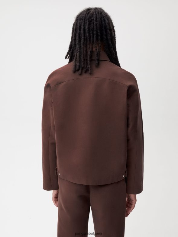 Харингтън яке от органичен памук Жени B6HPP0475 кестеняво кафяво Pangaia дрехи