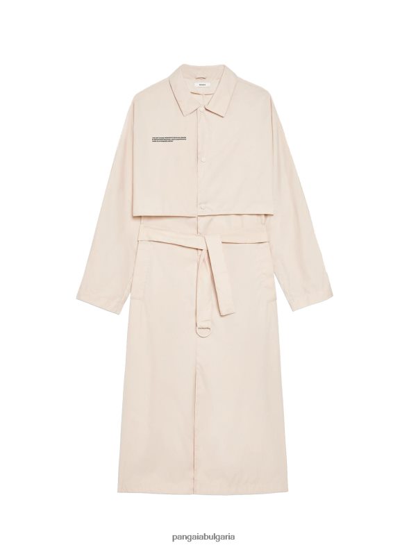 тренчкот от рециклиран найлон Жени B6HPP0477 пясък Pangaia дрехи