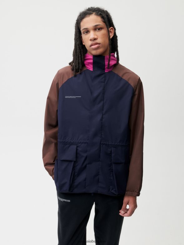 яке от рециклиран найлон с цветен блок Жени B6HPP0481 тъмносин Pangaia дрехи