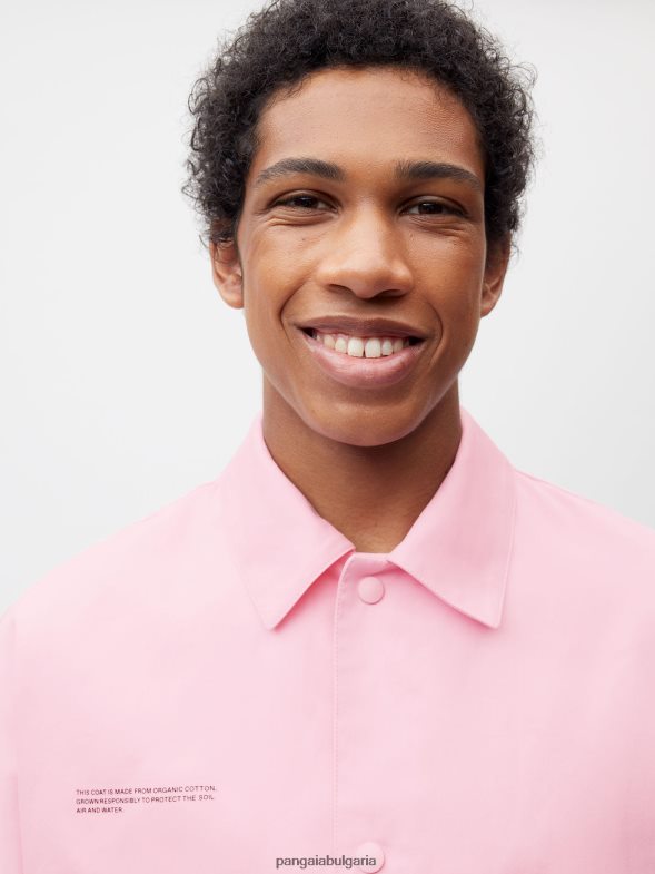 тренчкот от органичен памук Жени B6HPP0486 сакура розово Pangaia дрехи