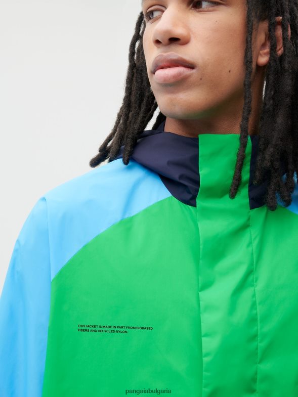 яке от рециклиран найлон с цветен блок Жени B6HPP0487 нефритено зелено Pangaia дрехи