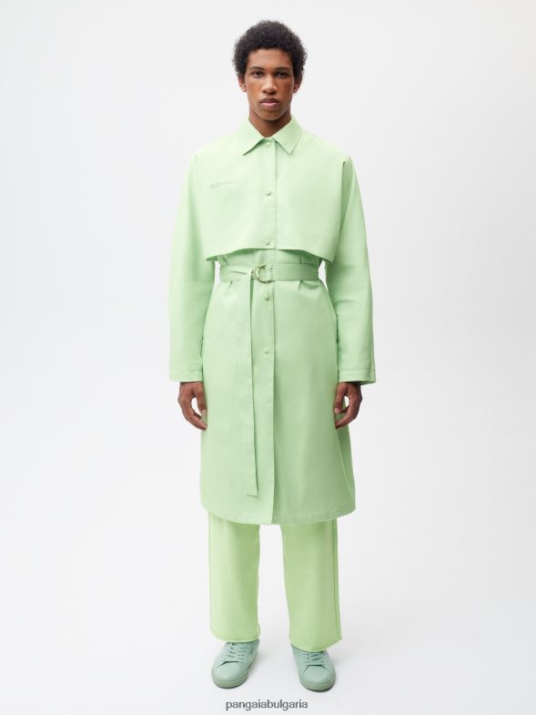 тренчкот от органичен памук Жени B6HPP0488 шамфъстък Pangaia дрехи