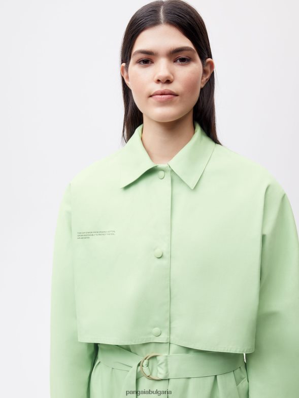 тренчкот от органичен памук Жени B6HPP0488 шамфъстък Pangaia дрехи