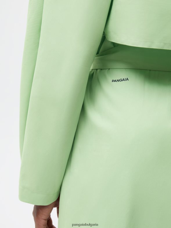 тренчкот от органичен памук Жени B6HPP0488 шамфъстък Pangaia дрехи