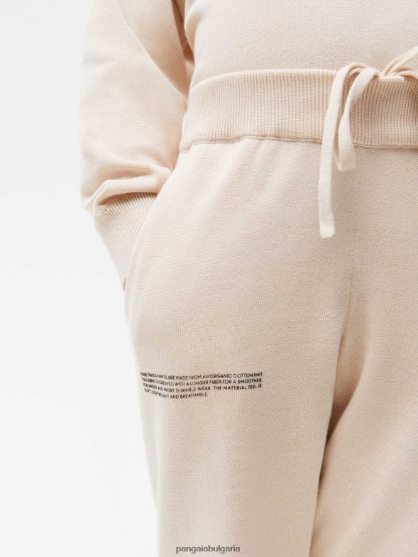 трикотажни панталони от органичен памук деца B6HPP0628 пясък Pangaia дрехи