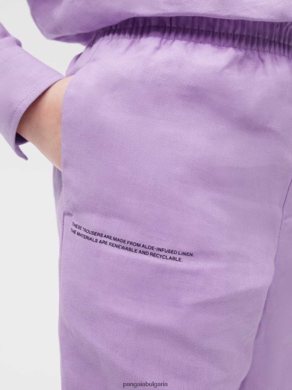 ленени панталони от алое деца B6HPP0646 орхидея лилаво Pangaia дрехи