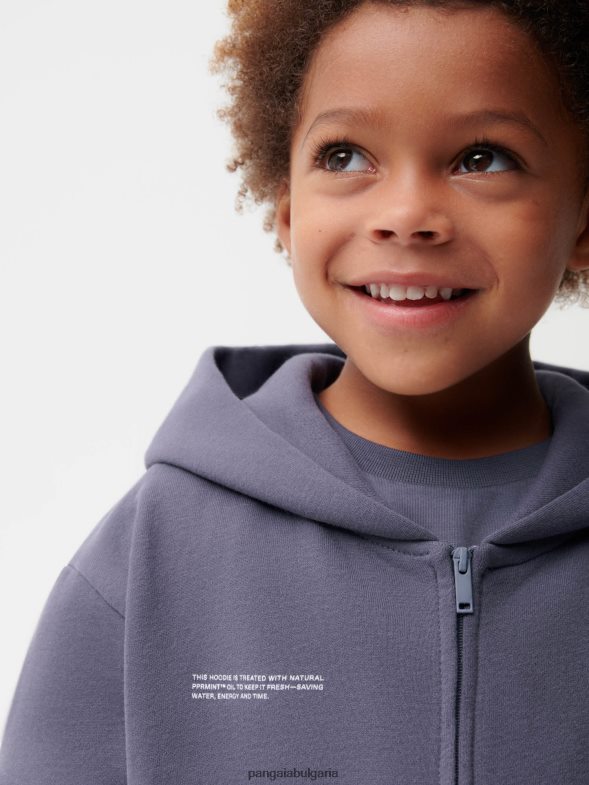Суичър с цип 365 деца B6HPP0553 шисти синьо Pangaia дрехи